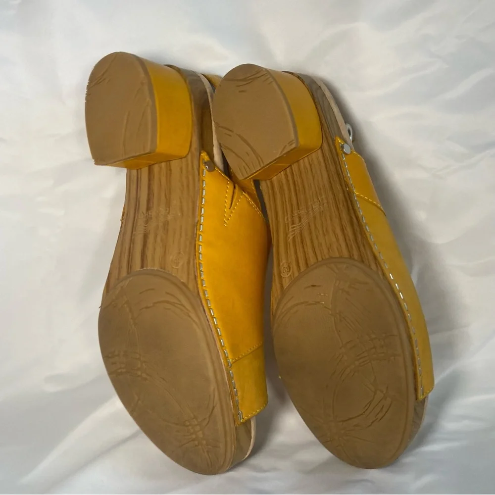 Dansko 3625461500 Womens Yellow Mango Leather Madalyn Slingback Sandals Size 39 - Picture 9 of 12